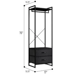 2 Drawer Tall Clothing Rack Storage -Sorbus Decor Shop 3 85ac3902 179e 4c23 9582 606a5b1e878d