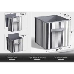 11" Cube Storage Bins (6 Pack Lines Print) 15 11" Cube Storage Bins (6 Pack Lines Print) -Sorbus Decor Shop 3 8e9d5709 f870 4197 88c8 72dcafe7cdb6