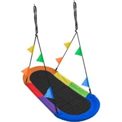 Saucer Surf Swing With Flags -Sorbus Decor Shop 3 a651a496 44ef 4b06 94ec 5279556367e7