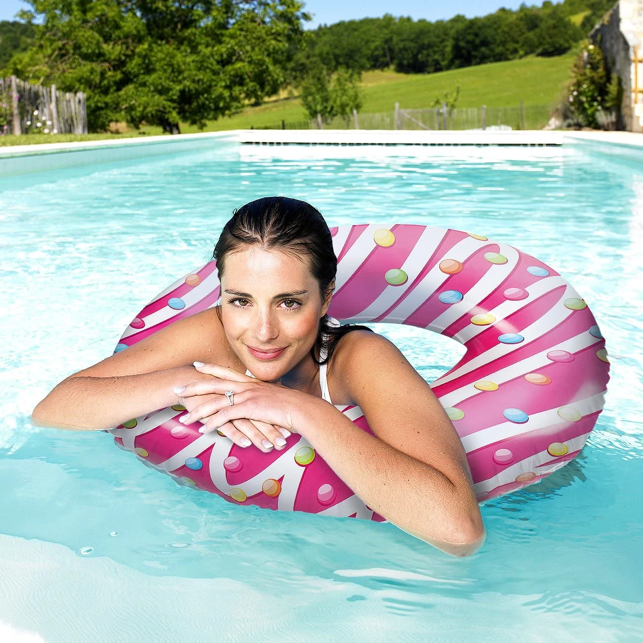 Inflatable Pool Float Donut Lounger 4 Inflatable Pool Float Donut Lounger - Image 2