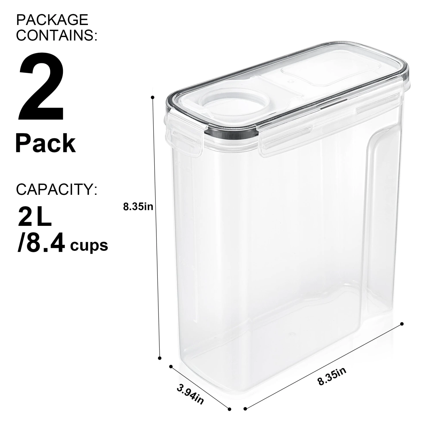 Narrow Coffee Bean Storage Containers Airtight With Lids (Set Of 2) 5 Narrow Coffee Bean Storage Containers Airtight With Lids (Set Of 2) - Image 3
