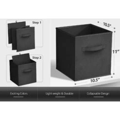 11" Cube Storage Bin (Single Pack) -Sorbus Decor Shop 3 b5fa13e7 429d 40bd a60c 02a0adc00bbb