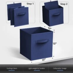 13" Cube Storage Bins (8 Pack, Solid Colors) -Sorbus Decor Shop 3 c66daa71 ee17 43cd b9f9 0364a9f83fa4