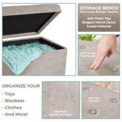 Faux Suede Storage Ottoman Cube -Sorbus Decor Shop 3 c6ab2a17 1651 4620 8140 167adf729e18