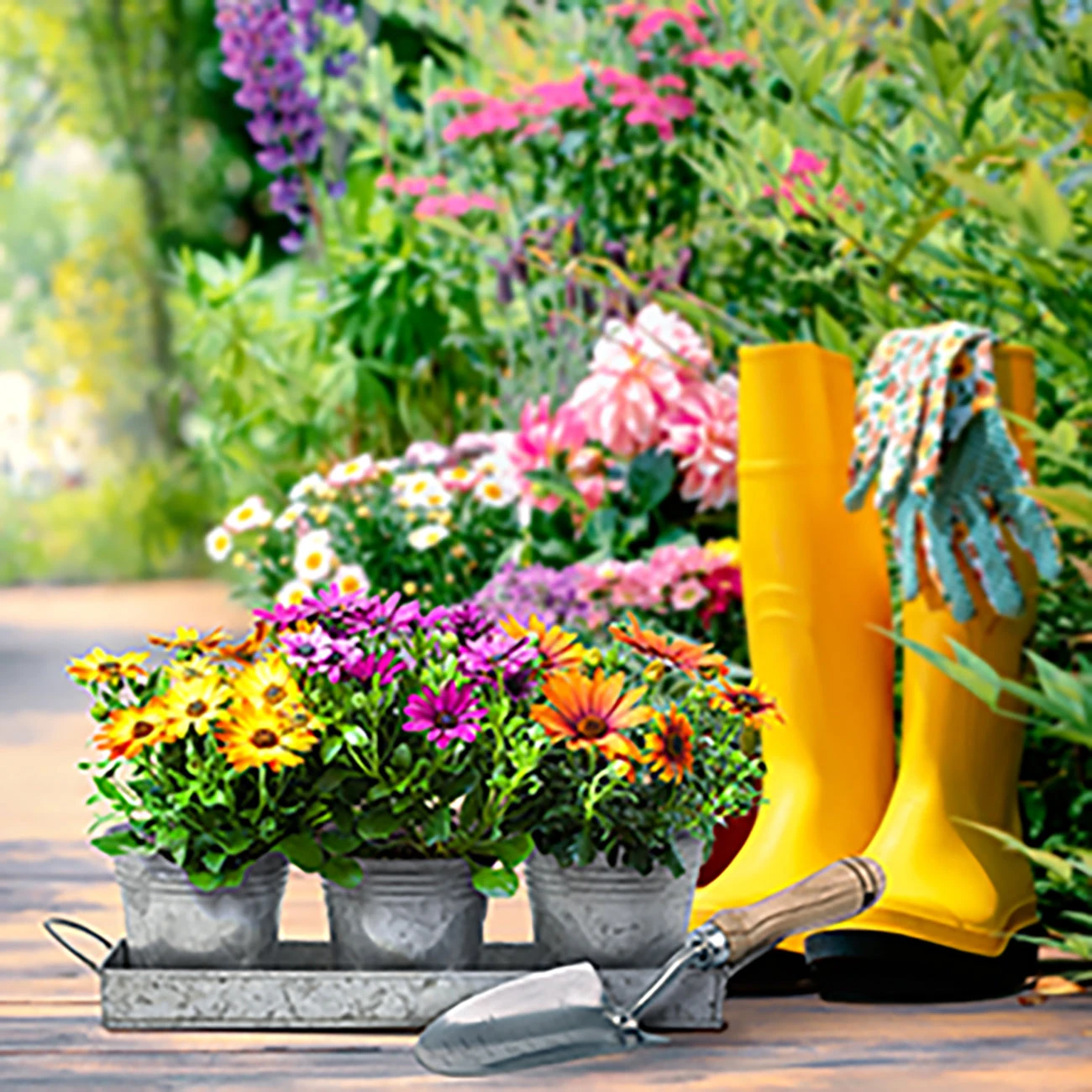 Planter Pot Trio & Tray Set 6 Planter Pot Trio & Tray Set - Image 4