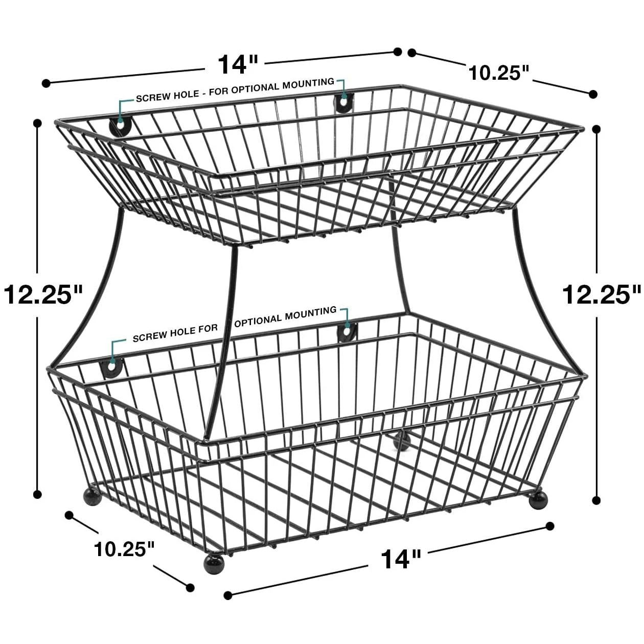 Fruit Breadbasket Stand (2 Tiers) 5 Fruit Breadbasket Stand (2 Tiers) - Image 3