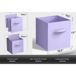 11" Cube Storage Bins (6 Pack Pastels) -Sorbus Decor Shop 3 e321f3d9 8e03 4cf6 9367 52182e79295e