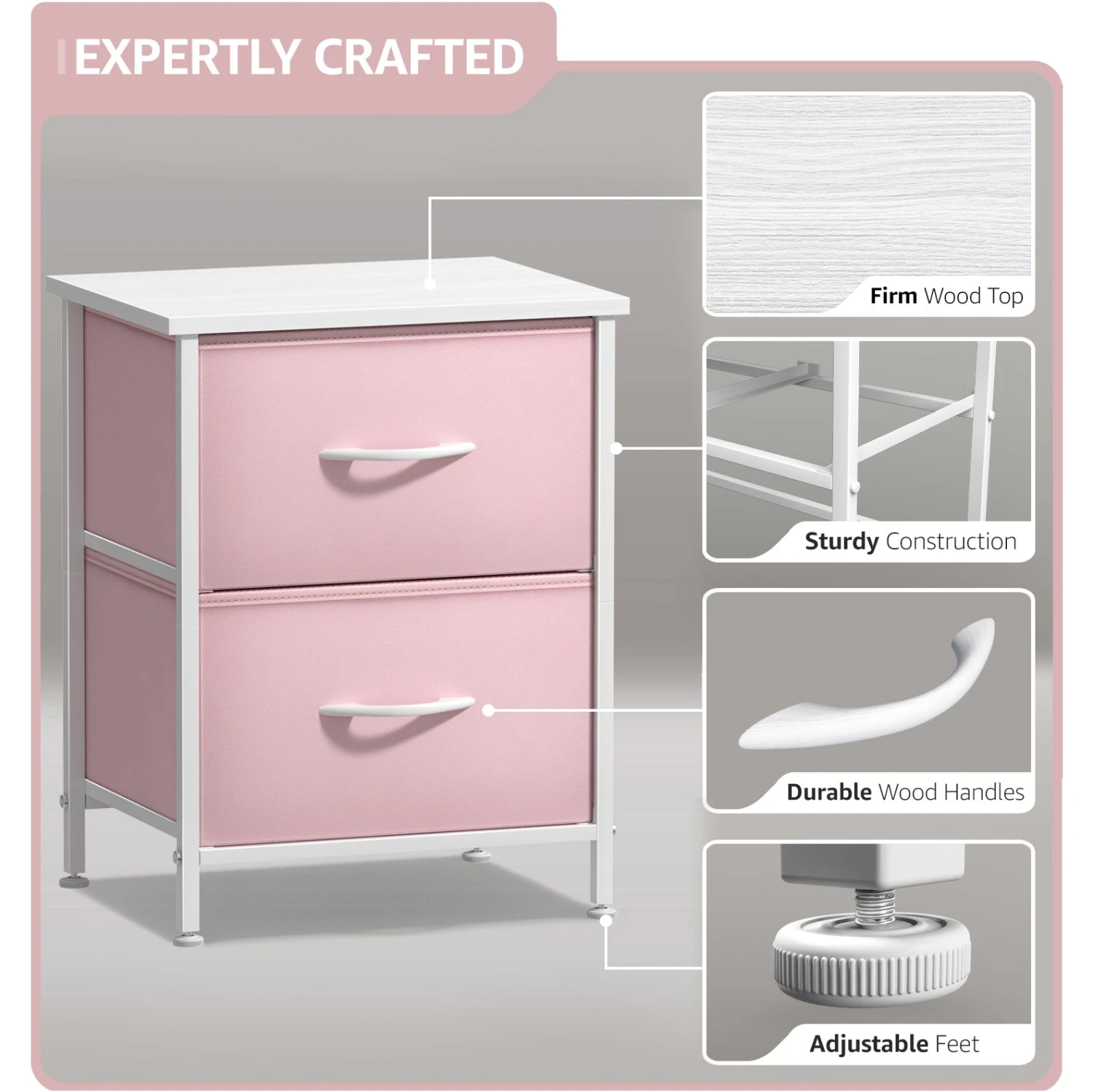 2 Drawer Display Nightstand (Set Of 2) 17 2 Drawer Display Nightstand (Set Of 2) - Image 15