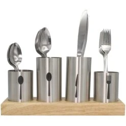 Flatware Holder With Bamboo Base -Sorbus Decor Shop 3 eb95f8d5 0ea3 454c 9776 f797e6f9d6a7