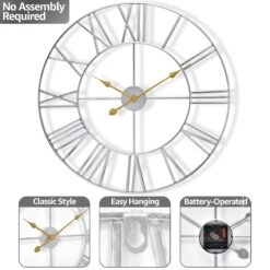 16" Wall Clock (Roman) 38 16" Wall Clock (Roman) -Sorbus Decor Shop 3 ec6bf9d1 e81b 46f3 a449 8e6d1d8f1256