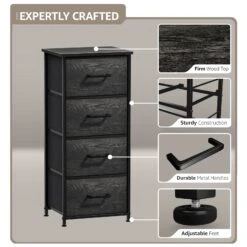 4 Drawer Vertical Short Nightstand 31 4 Drawer Vertical Short Nightstand -Sorbus Decor Shop 3 f0041555 bb8f 43a3 9c70 ad34fec79d18