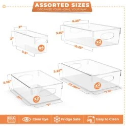 Plastic Clear Bins (10 Pack) 13 Plastic Clear Bins (10 Pack) -Sorbus Decor Shop 3 f4acd280 ff14 41b6 a37d 5121ad8438ea