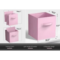 11" Cube Storage Bins (6 Pack Pastels) -Sorbus Decor Shop 3 f6f19e4e cd61 4b68 b4dd 9ea93d154405