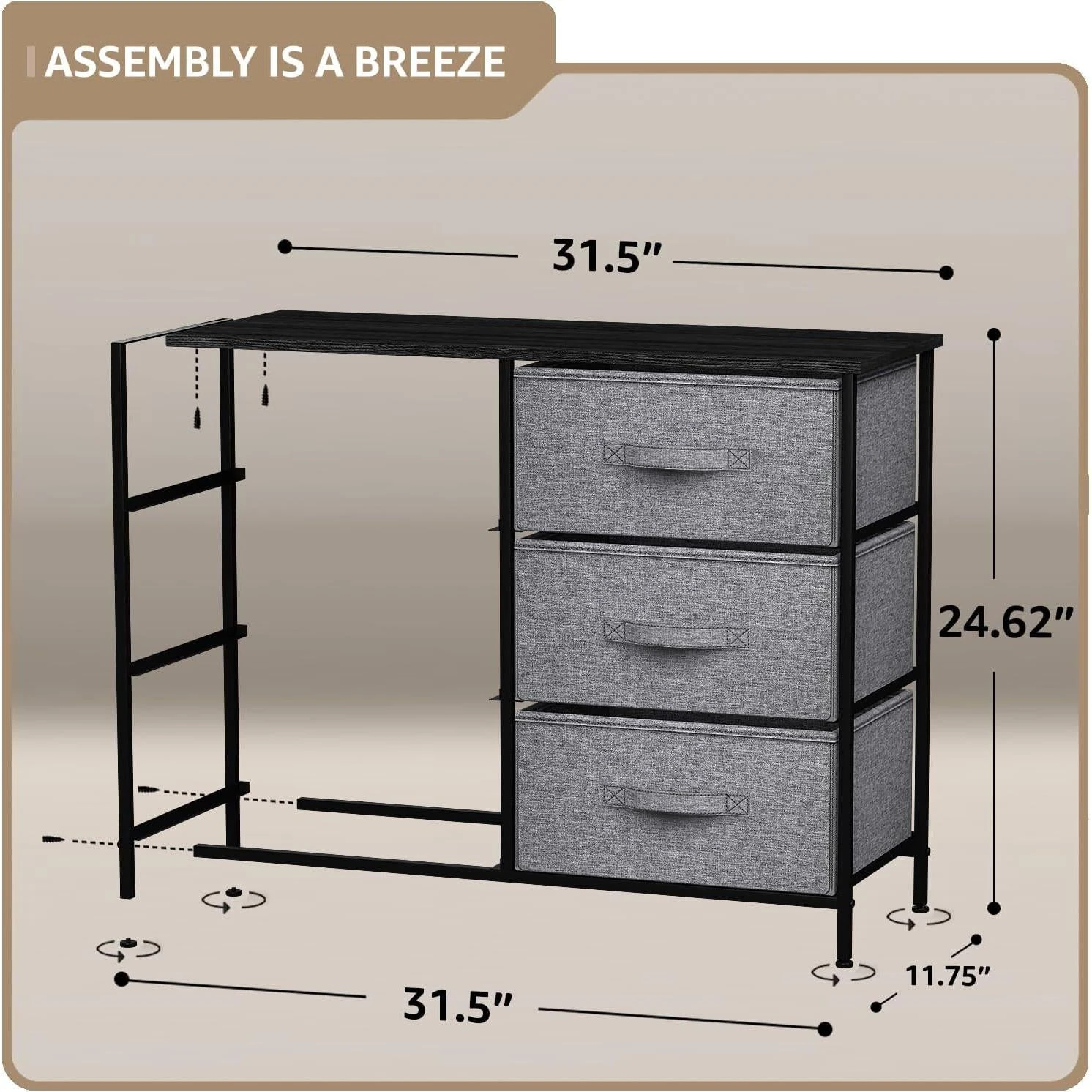 6 Drawer Dresser (Wood Top) 11 6 Drawer Dresser (Wood Top) - Image 9