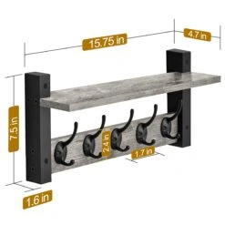 Coat Hooks Wall Mount Floating Shelf (Large & XL) -Sorbus Decor Shop 3 fd046a52 df6f 461d 8979 7a2021bb0973