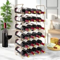 6-Tier Stackable And Detachable Wine Rack Holds 24 Bottles -Sorbus Decor Shop 3 fded26de dc7c 4cbc 81e2 e4acce22cf87