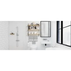 Floating Bathroom Shelf With Metal Brackets (3 Tier) 41 Floating Bathroom Shelf With Metal Brackets (3 Tier) -Sorbus Decor Shop 3shelfRack MPLWD EBC DT