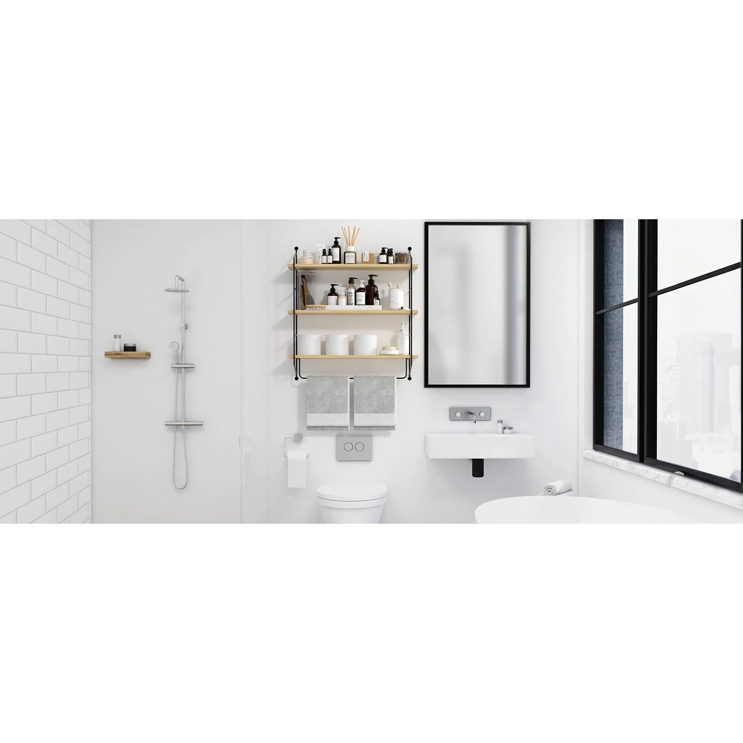 Floating Bathroom Shelf With Metal Brackets (3 Tier) 22 Floating Bathroom Shelf With Metal Brackets (3 Tier) - Image 20