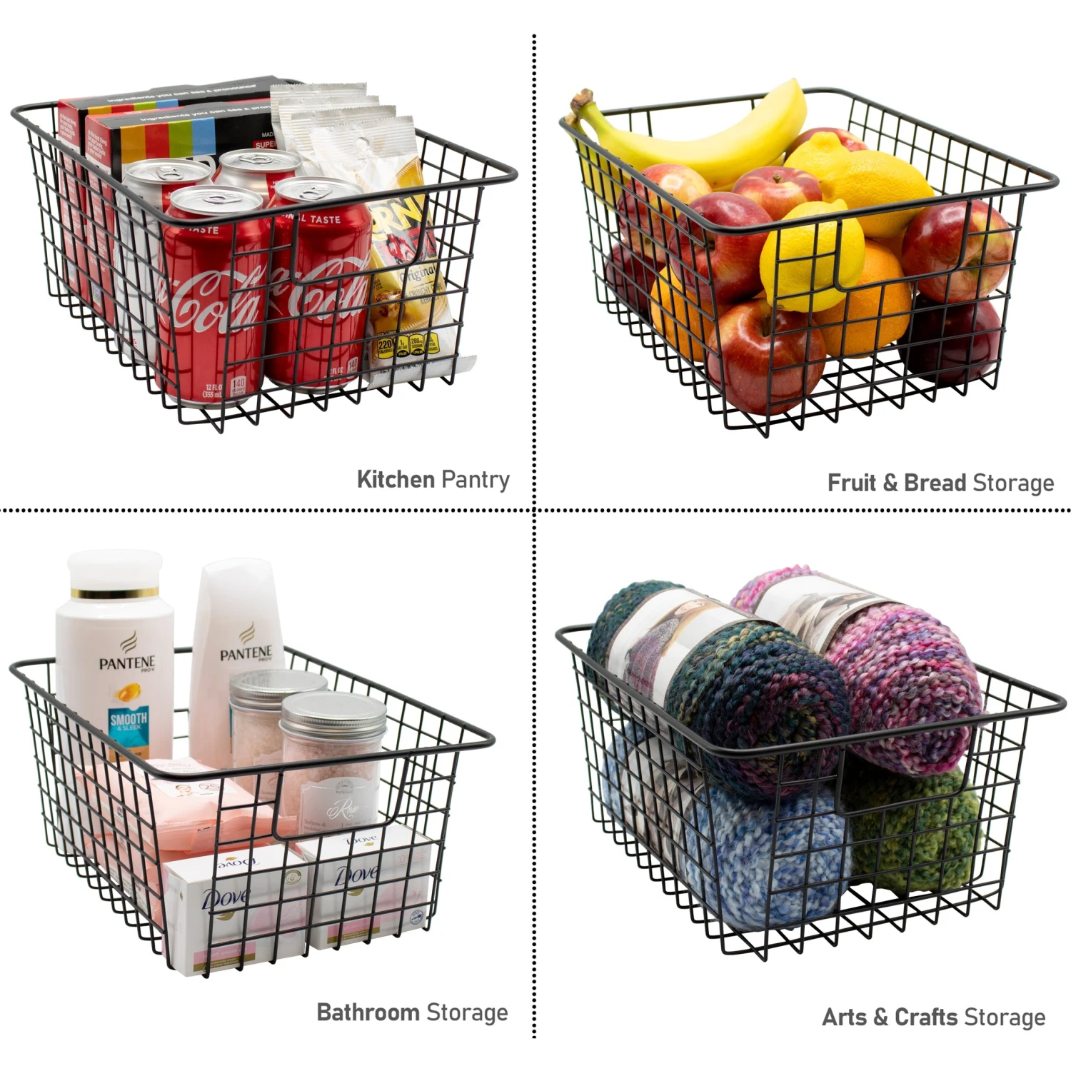 Farmhouse Wire Storage Bins (2 Pack) 5 Farmhouse Wire Storage Bins (2 Pack) - Image 3