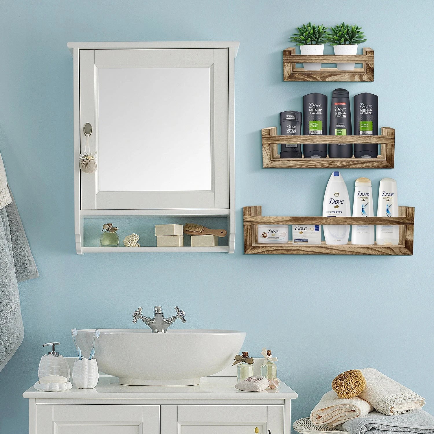 Farmhouse Floating Ledge Shelves (Set Of 3) 8 Farmhouse Floating Ledge Shelves (Set Of 3) - Image 6