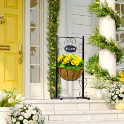 Welcome Planter Basket Stand -Sorbus Decor Shop 4 09bd1b52 f625 4c80 be0c 723172eb0928