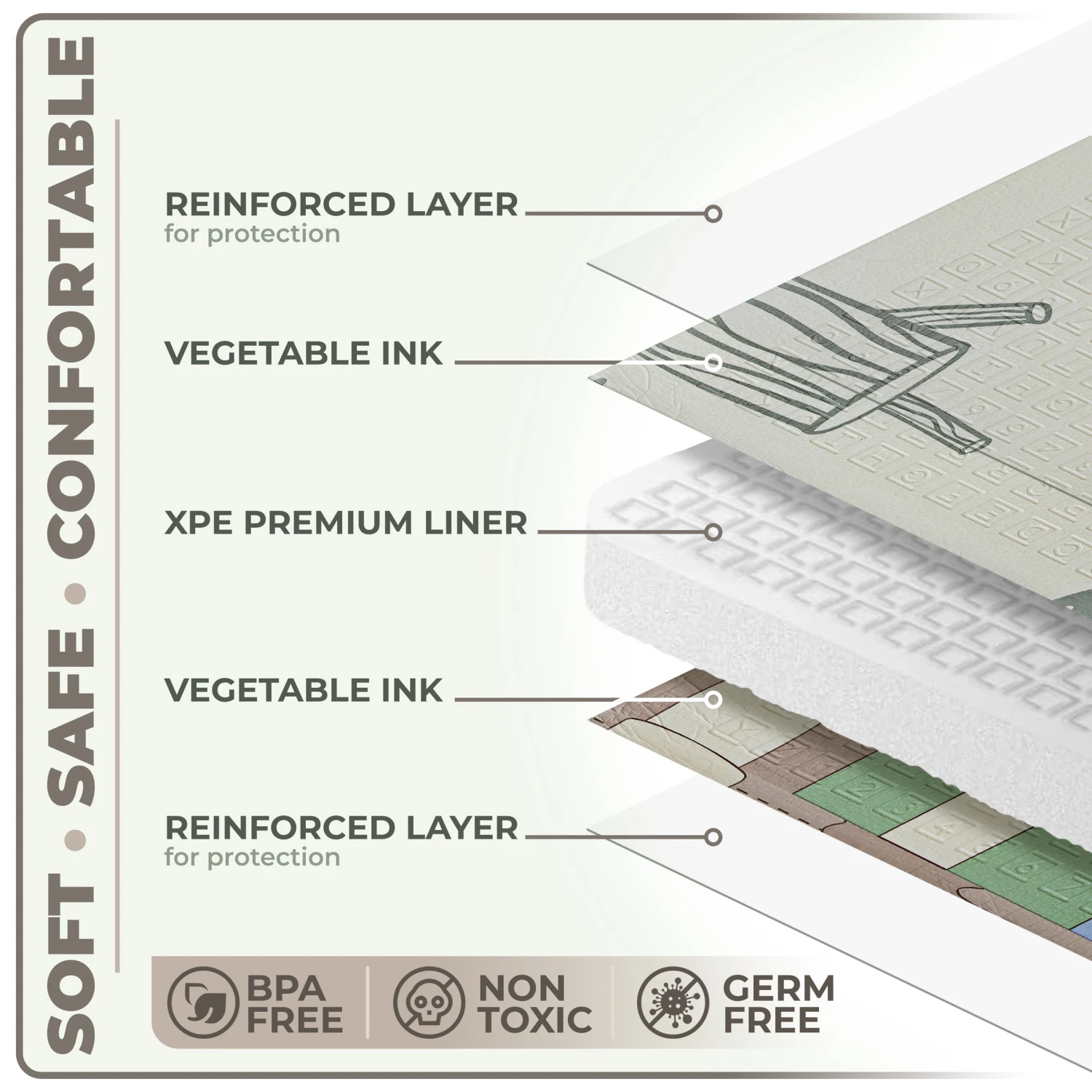 78" Forest Friends Kids Foam Mats 7 78" Forest Friends Kids Foam Mats - Image 5