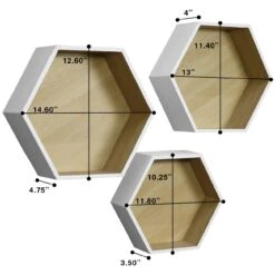 Honeycomb Floating Hexagon Shelves (Set Of 3) -Sorbus Decor Shop 4 1a1a6a11 d374 4a9f 99f0 adc595508921