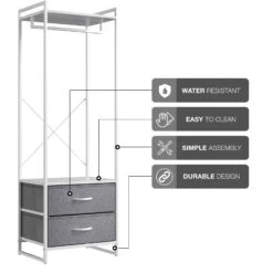 2 Drawer Tall Clothing Rack Storage -Sorbus Decor Shop 4 26d80ae0 42e5 4248 955d 1994f4600050