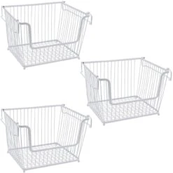 Farmhouse Wire Scoop Basket Bins (3 Pack) 40 Farmhouse Wire Scoop Basket Bins (3 Pack) -Sorbus Decor Shop 4 27067ef4 dac3 4fdb bbd9 09f84ba28651
