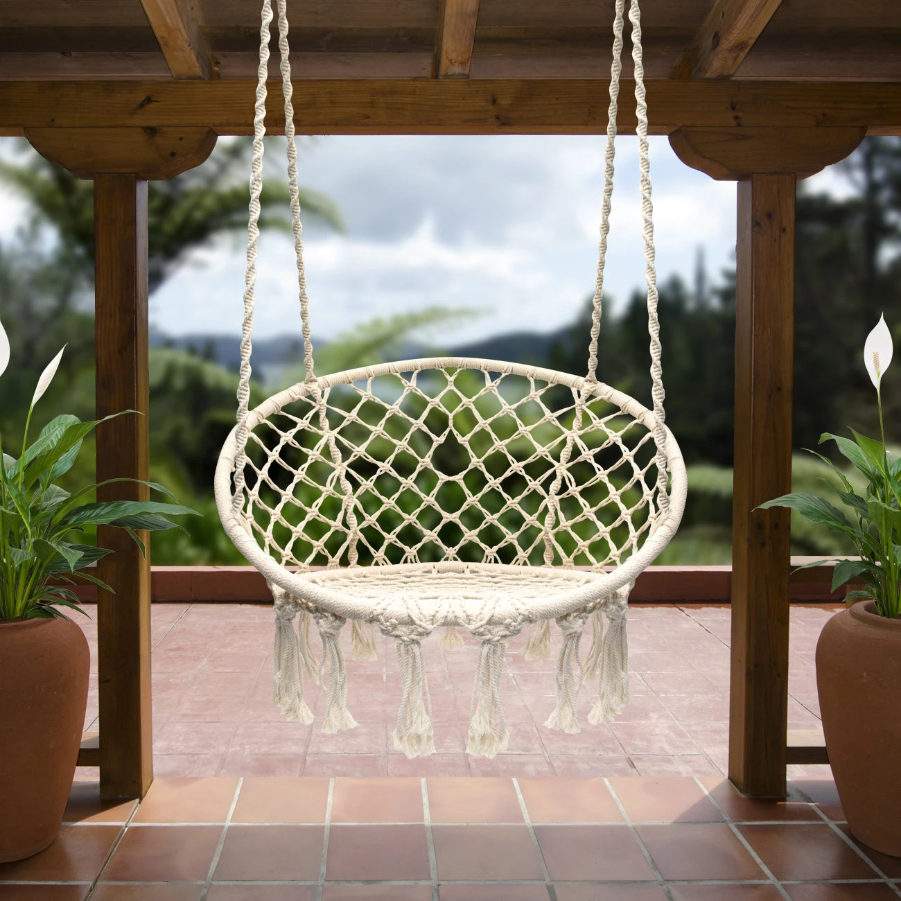 Hammock Chair Macrame Swing 7 Hammock Chair Macrame Swing - Image 5