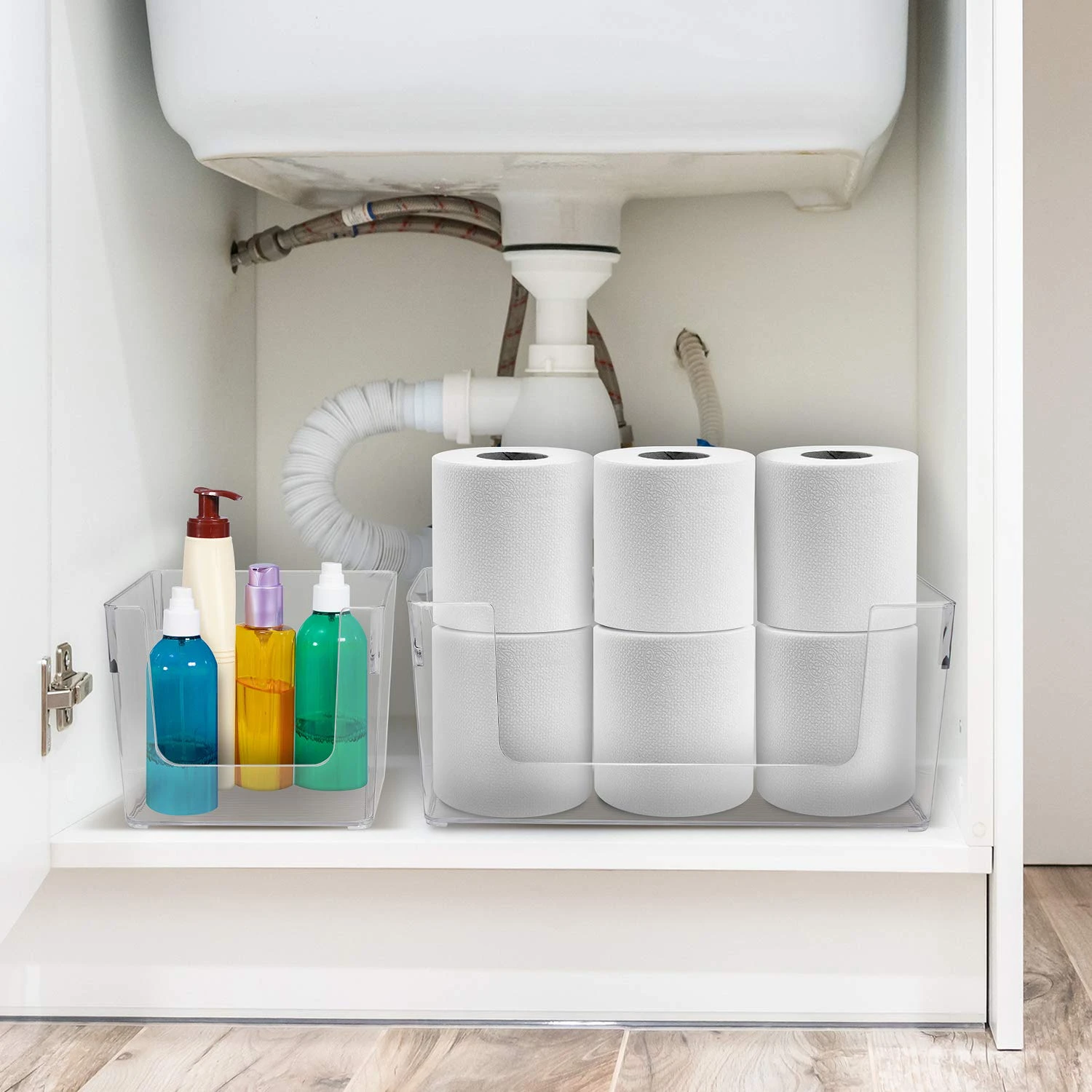 Clear Open Front Container Bin Set 8 Clear Open Front Container Bin Set - Image 6