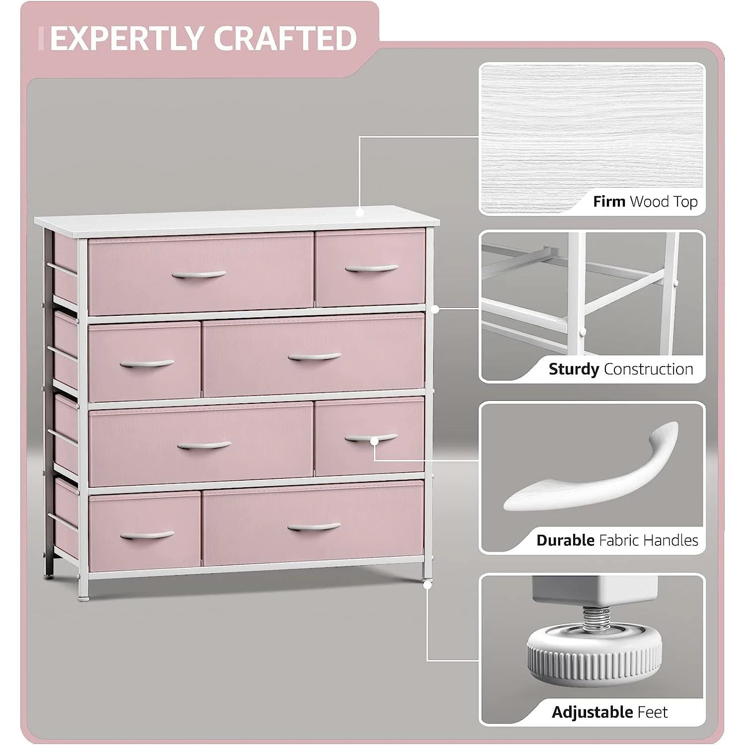 8 Drawer Wide Tall Dresser 13 8 Drawer Wide Tall Dresser - Image 11