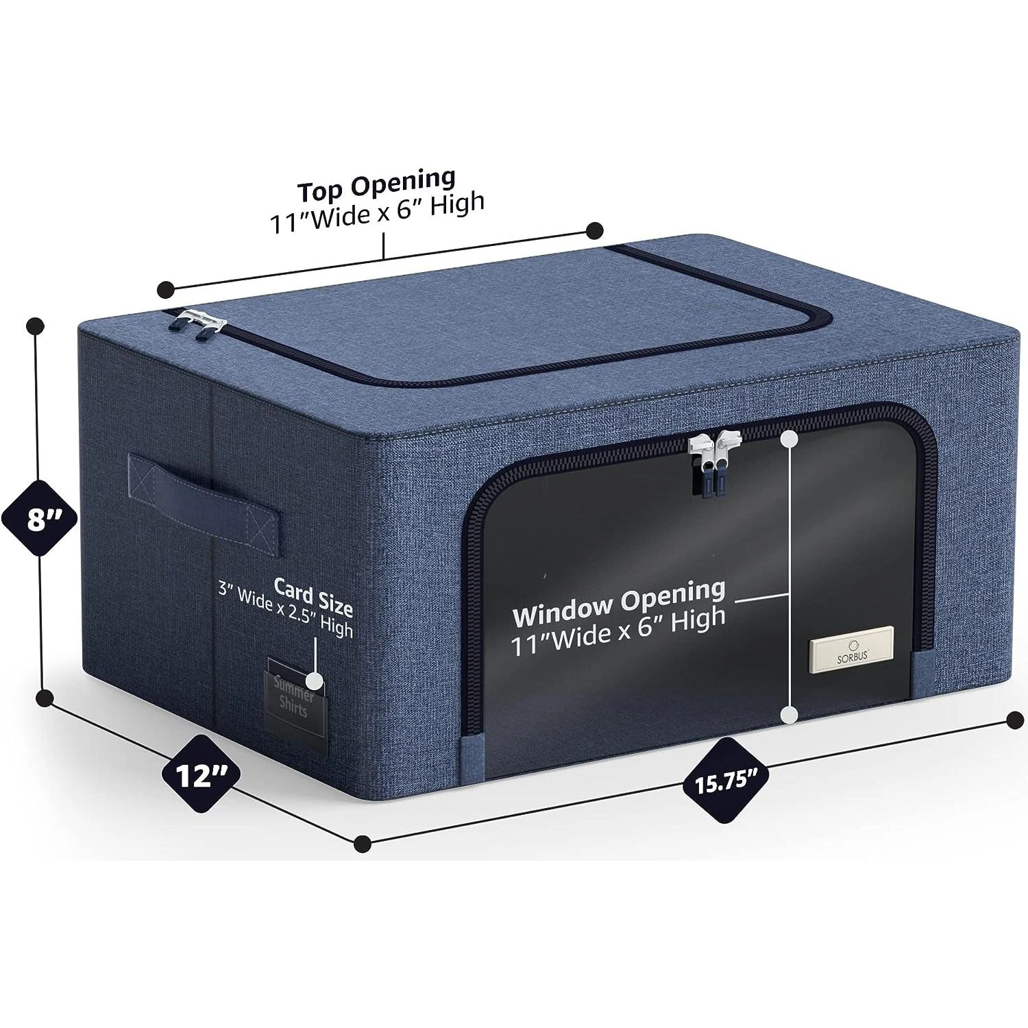 Small Storage Bin With Metal Frames (Single Pack) 16 Small Storage Bin With Metal Frames (Single Pack) - Image 14