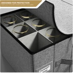 China Storage Champagne Glass Container Dinnerware Organizer (1 Piece) 23 China Storage Champagne Glass Container Dinnerware Organizer (1 Piece) -Sorbus Decor Shop 4 623521e4 867c 40df b06b c0f8e3a48ffa