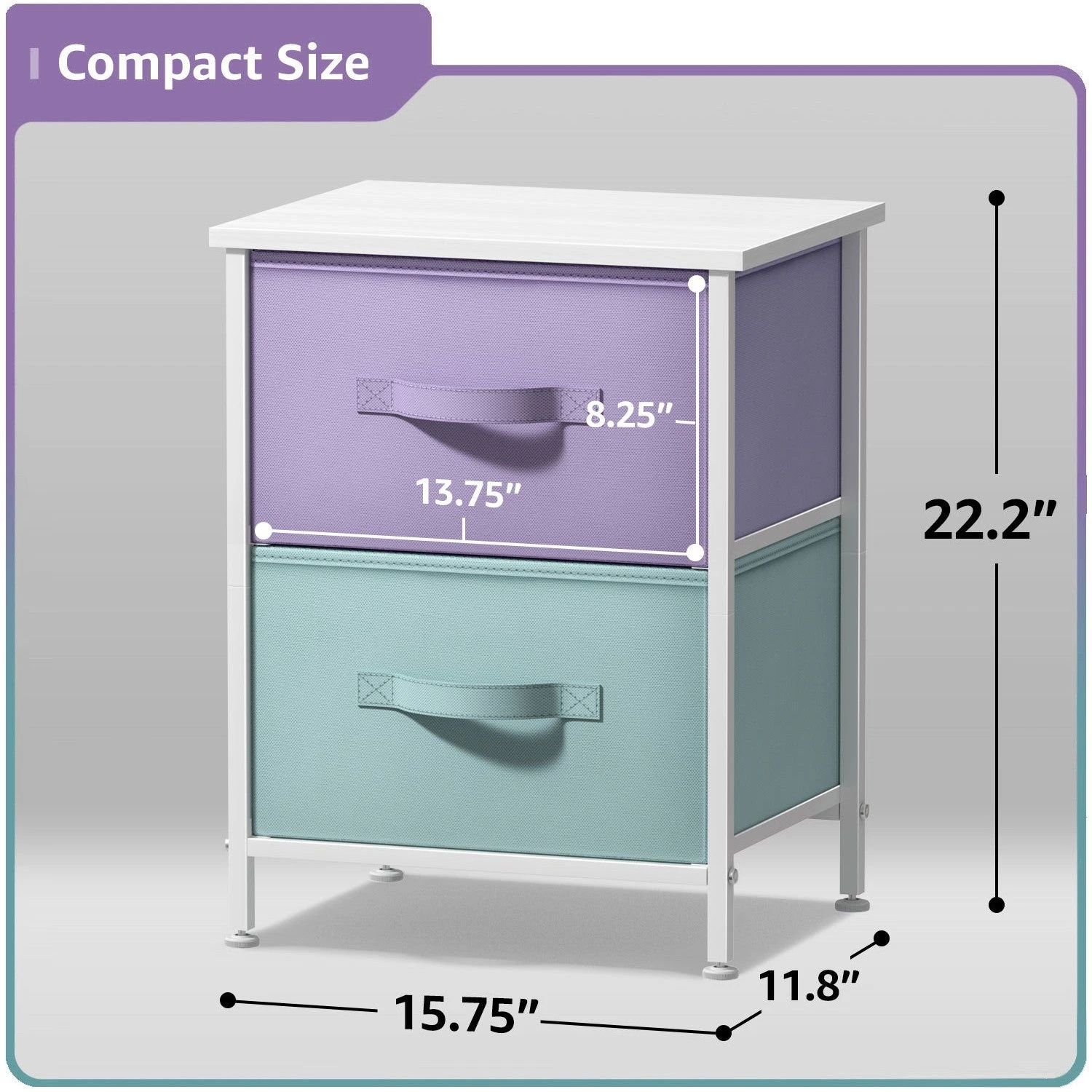 2 Drawer Display Nightstand (Set Of 2) 11 2 Drawer Display Nightstand (Set Of 2) - Image 9