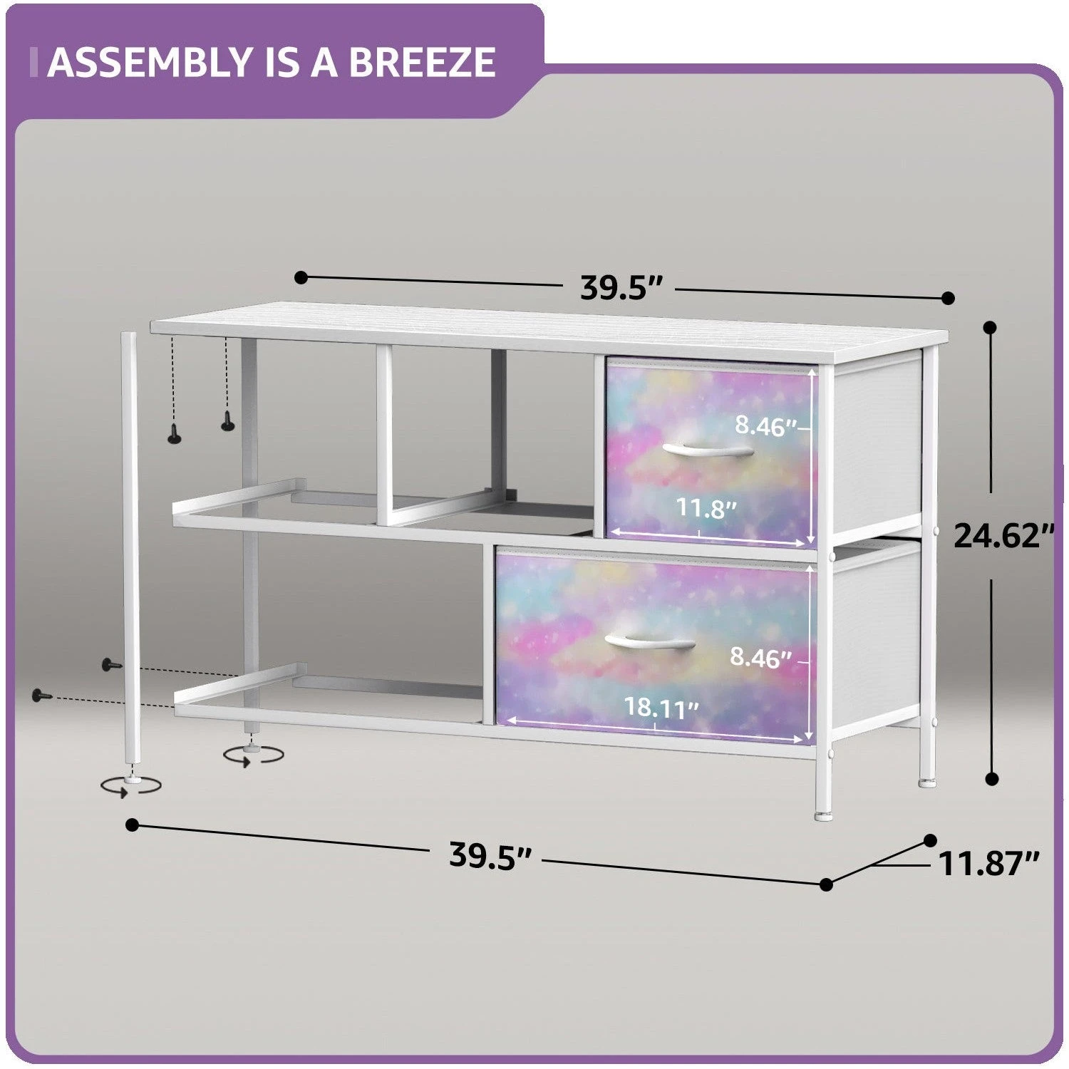 5 Drawer Wide Short Dresser 19 5 Drawer Wide Short Dresser - Image 17