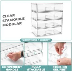 Acrylic Organizer Storage Drawers (4 Flat Drawer) 14 Acrylic Organizer Storage Drawers (4 Flat Drawer) -Sorbus Decor Shop 4 714457a6 84ce 4e1a b5d6 91ebf224d90f