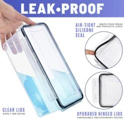 Long Rectangular Airtight Food Storage Containers With Lids (6 Pack) -Sorbus Decor Shop 4 92639e2b 37a9 4369 9e31 25793869482a