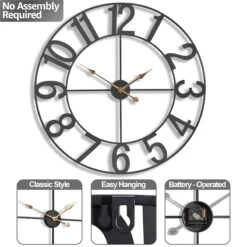 32" Wall Clock (Numeral) 25 32" Wall Clock (Numeral) -Sorbus Decor Shop 4 93271b61 8089 4c99 a54b 104a3d0496ff