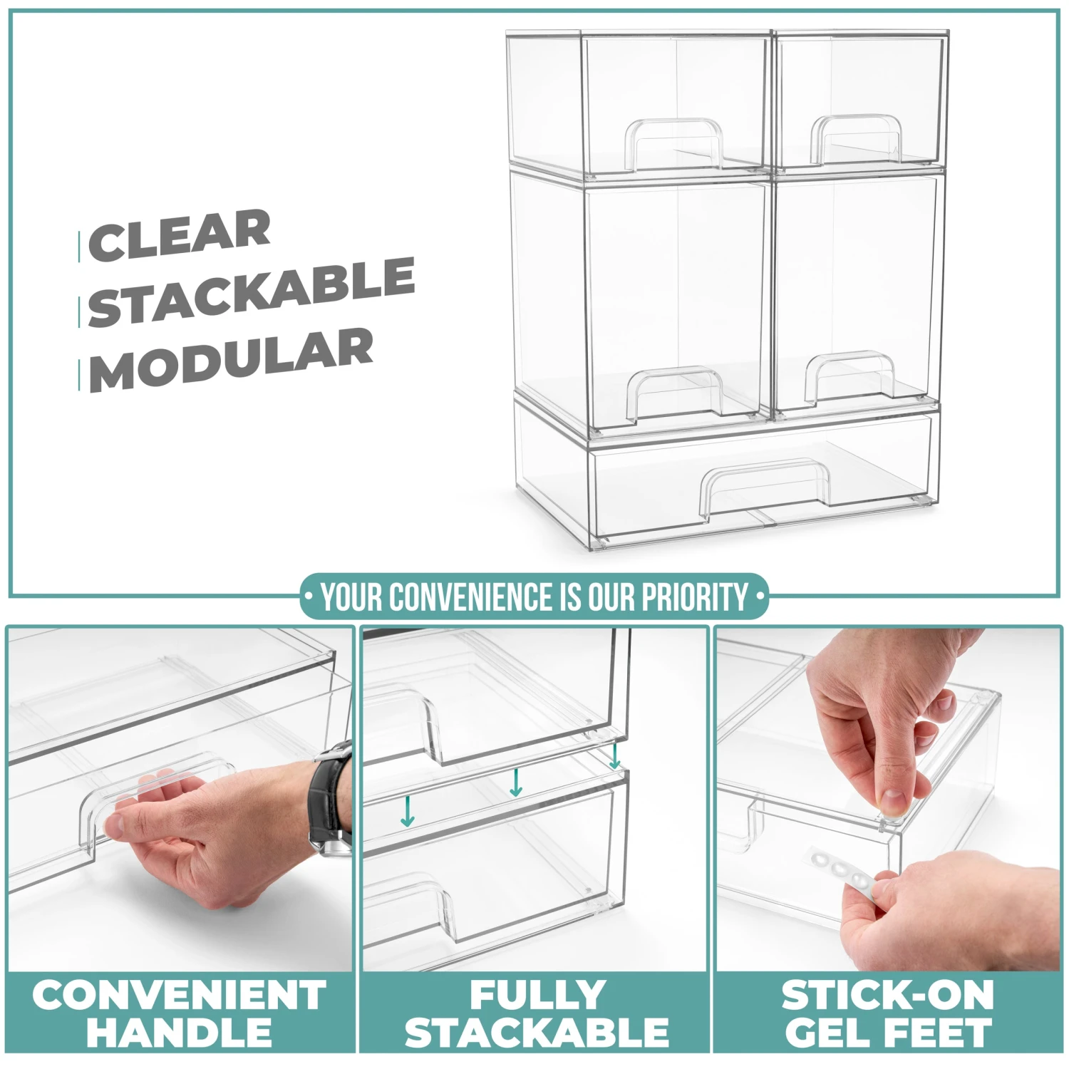 Acrylic Organizer Storage Drawers (5 Drawer) 7 Acrylic Organizer Storage Drawers (5 Drawer) - Image 5