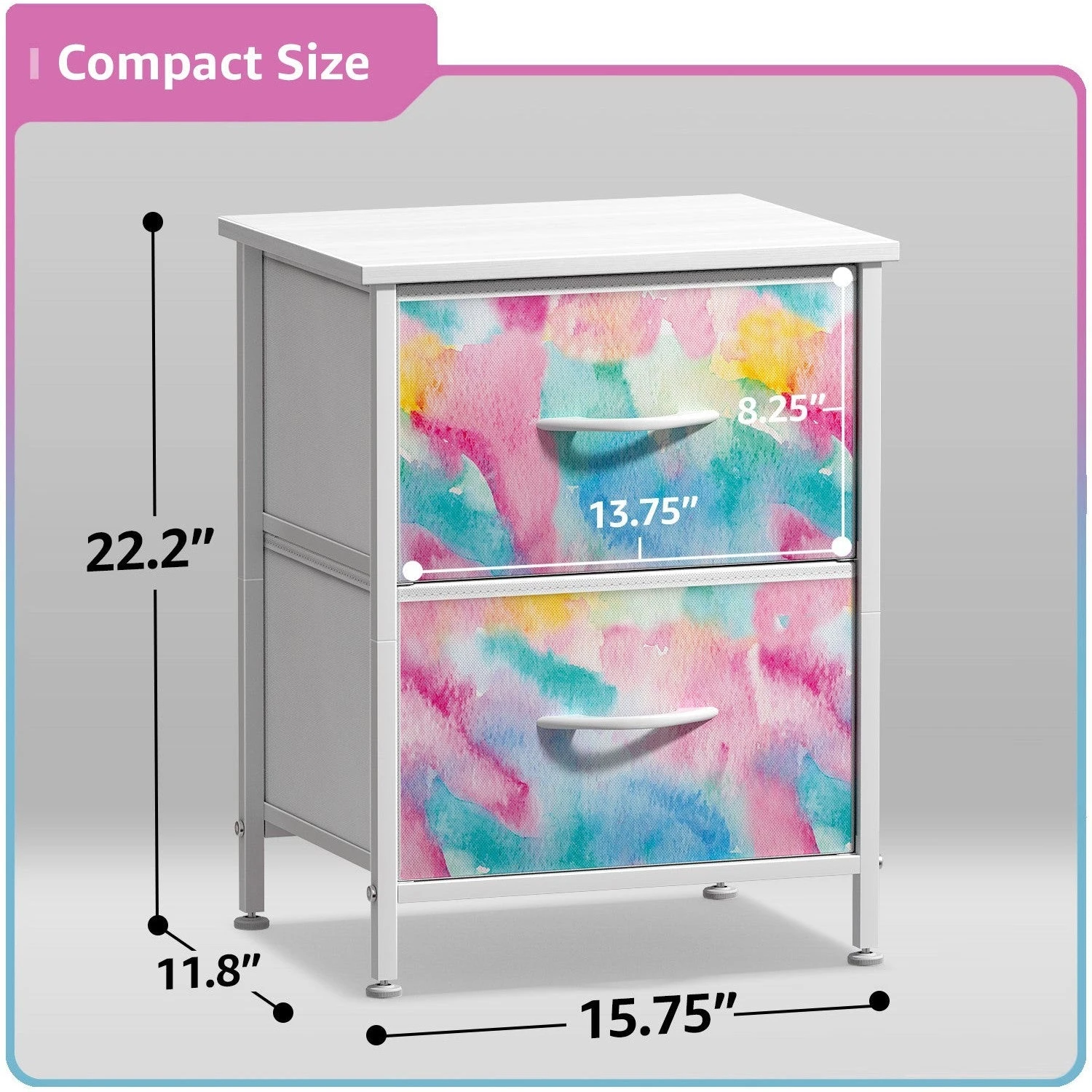 2 Drawer Display Nightstand 7 2 Drawer Display Nightstand - Image 5