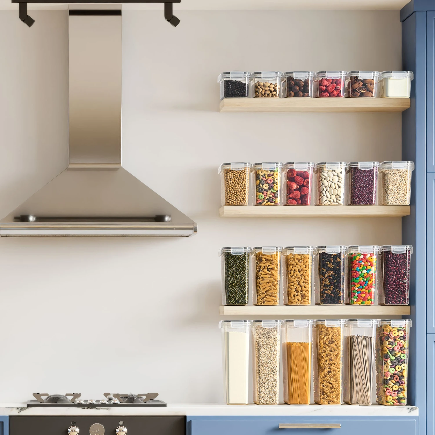 Food Dispenser Plastic Storage Airtight Containers (24 Pack) 9 Food Dispenser Plastic Storage Airtight Containers (24 Pack) - Image 7