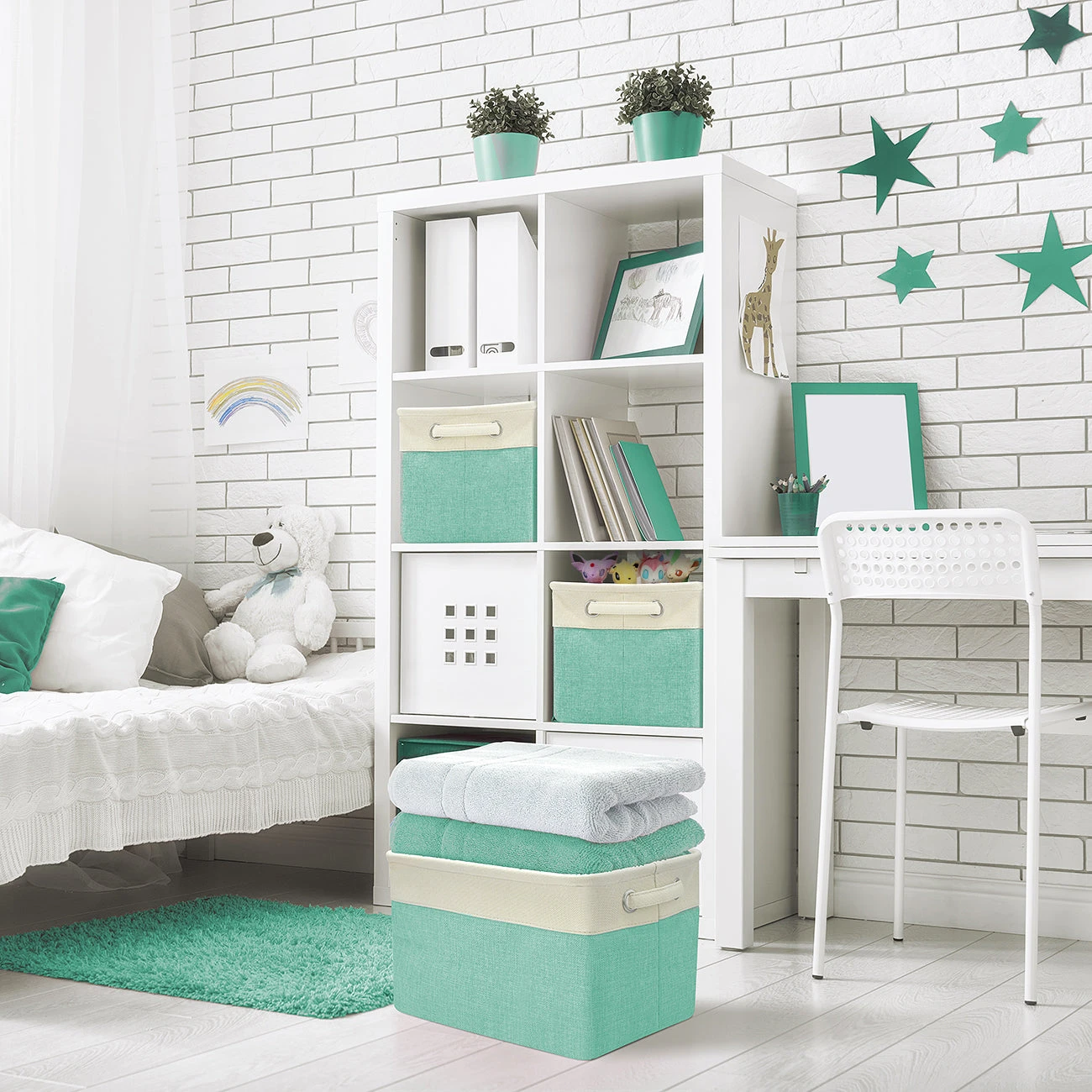 Twill Storage Basket Set With Trim (3 Pack) 9 Twill Storage Basket Set With Trim (3 Pack) - Image 7