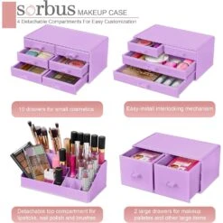 Stackable Makeup Organizer (12 Drawer) -Sorbus Decor Shop 4 b9cf01df 9827 44af 8e5a 295ca174aa18