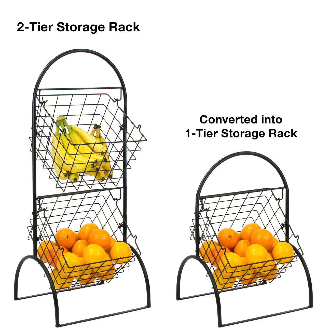Adjustable Market Basket Stand (2 Tier) 7 Adjustable Market Basket Stand (2 Tier) - Image 5