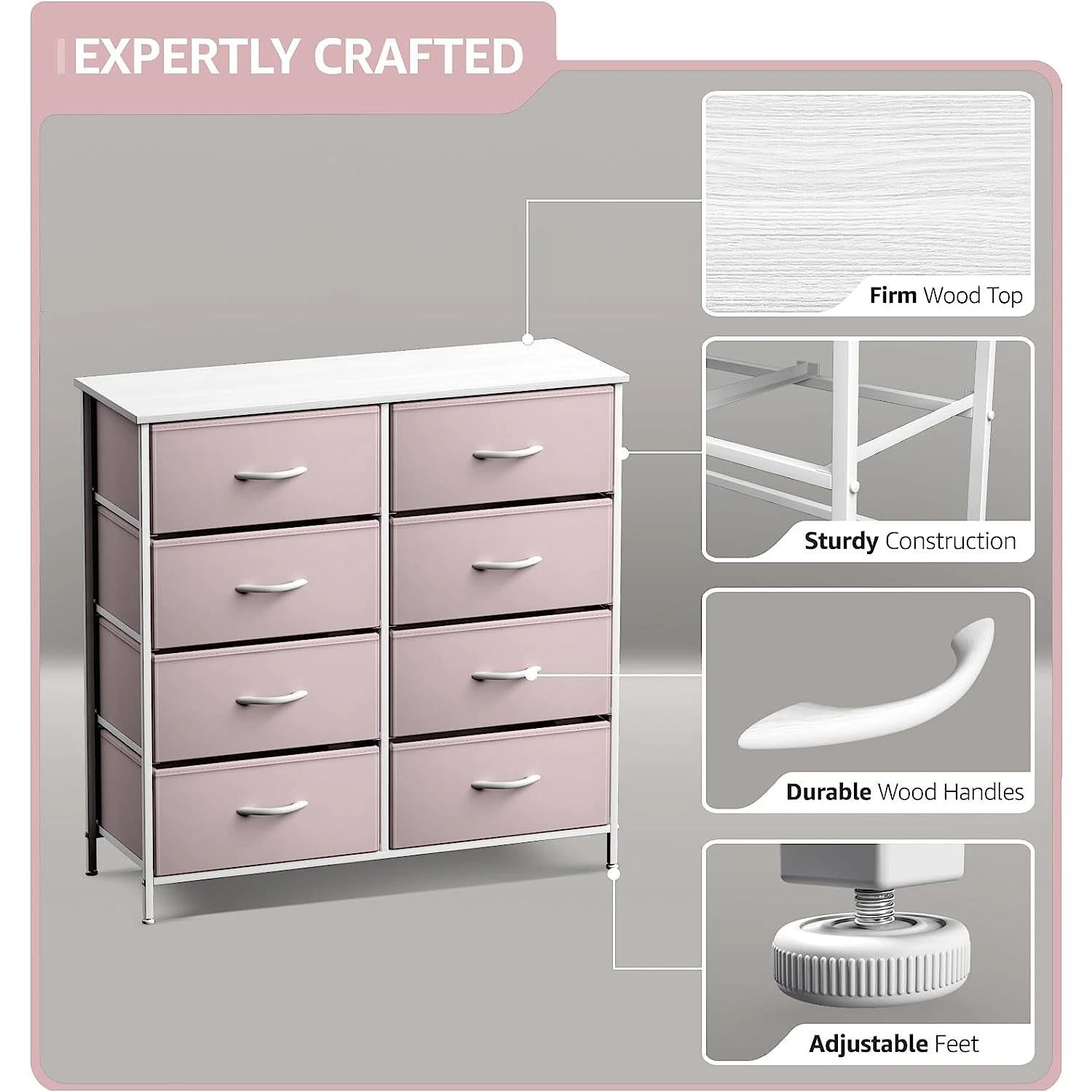 8 Drawer Dresser Stand 19 8 Drawer Dresser Stand - Image 17
