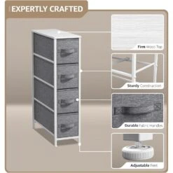 4 Drawer Narrow Storage Tower -Sorbus Decor Shop 4 be4f1643 bebb 406d bcb0 9eaf16b2e147