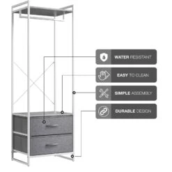 2 Drawer Tall Clothing Rack Storage -Sorbus Decor Shop 4 c25a509b 179d 41fa 8790 a7ad39e70d7e