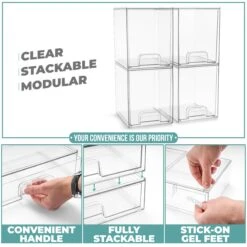 Acrylic Organizer Storage Drawers (4 Tall Drawer) 15 Acrylic Organizer Storage Drawers (4 Tall Drawer) -Sorbus Decor Shop 4 c6177da8 635e 46f7 826f 078d2b9b6117