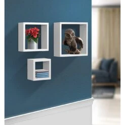 Square Floating Shelf (Set Of 3) -Sorbus Decor Shop 4 d1684e75 fd68 44a1 ae46 200fc41b27ce